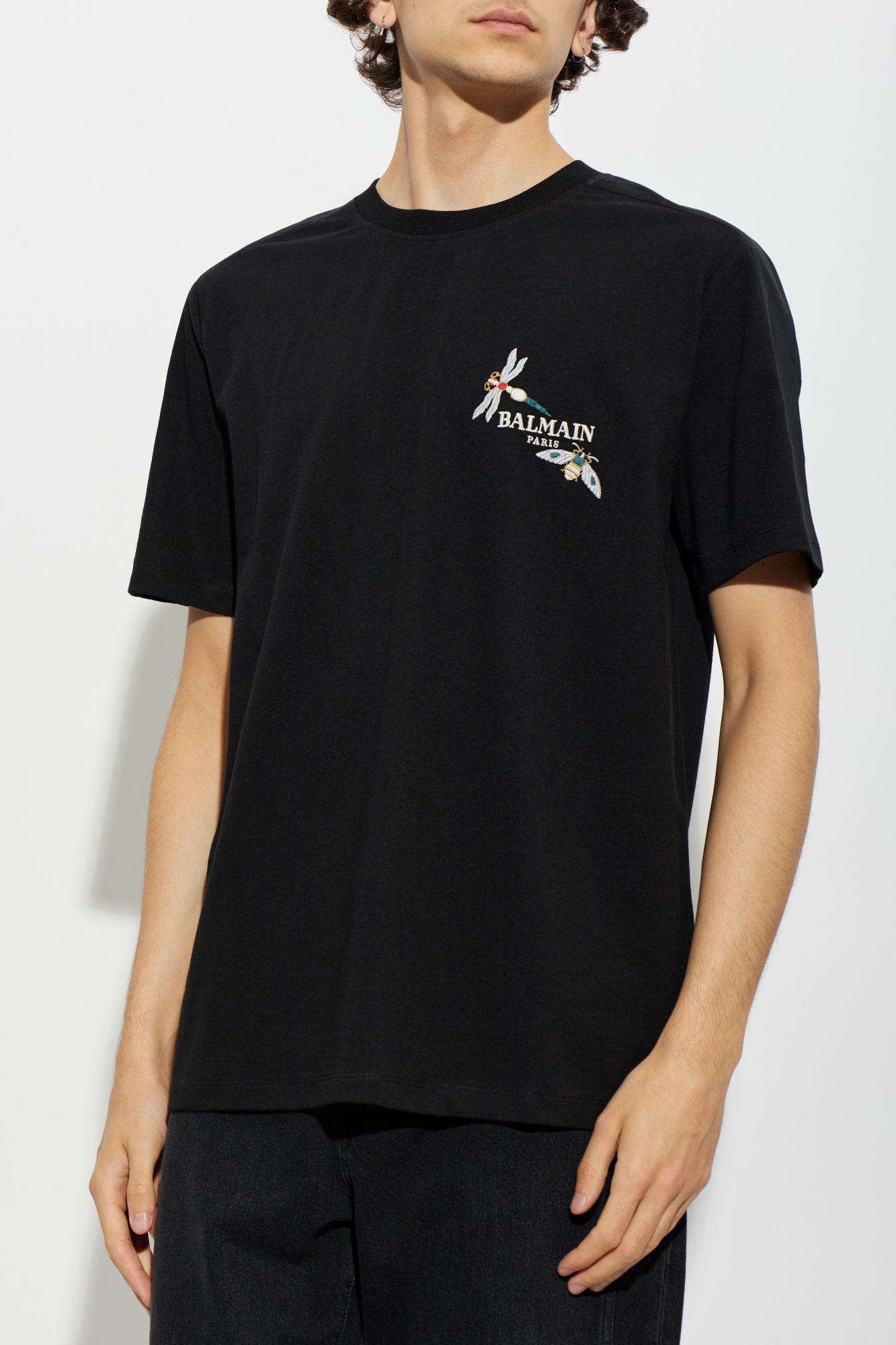 BALMAIN Tシャツ スタッズ Balmain T-shirt with colorful embroidery | Men's | Vitkac